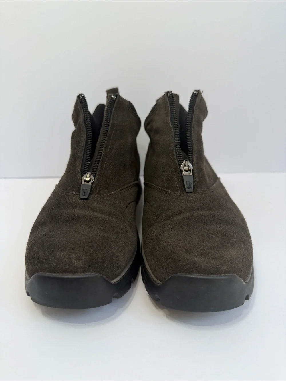 Teva Women's Dark Brown Suede Front-Zip Ankle Booties